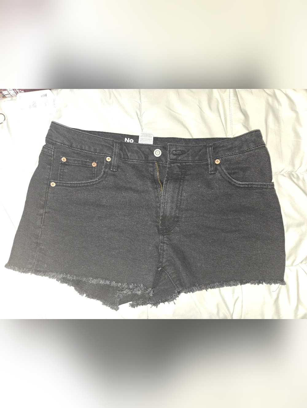 No Boundaries Black High-Rise Denim Shorts